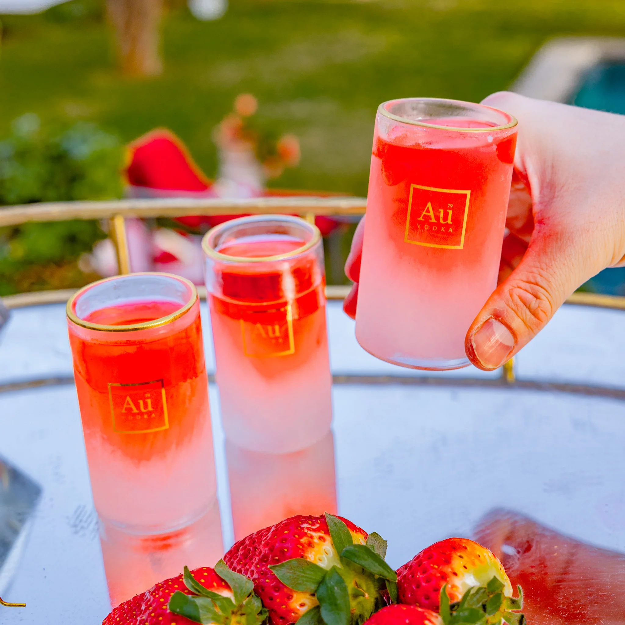 Au Frosted Shot Glass