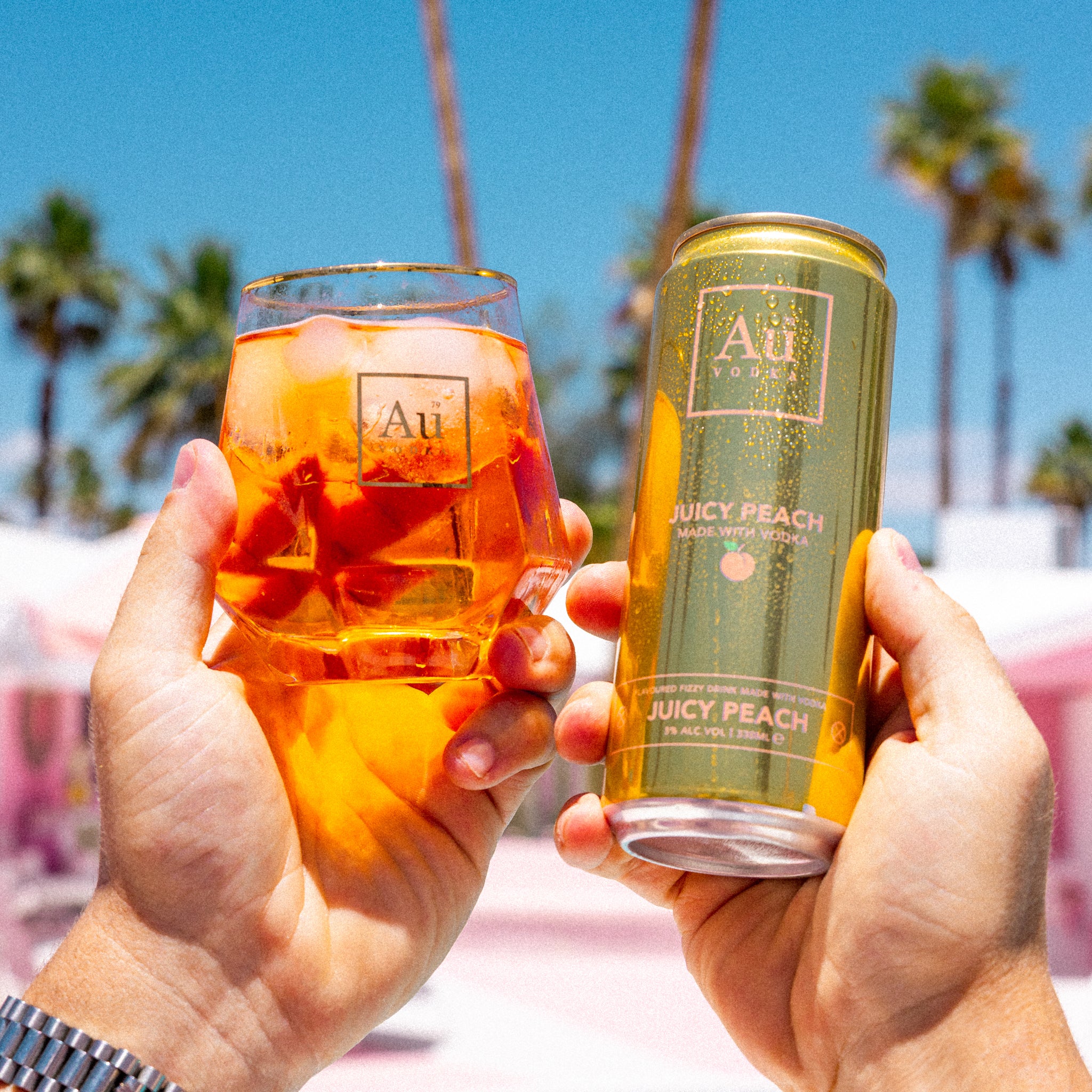 Au Vodka VIP Juicy Peach Pre-Mixed Cans - 12 Pack - Image 6